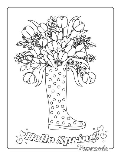 printable spring coloring pages  adults   printable