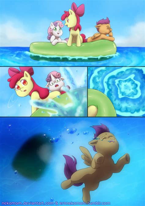 Mlp Drowning Comic 01 Page 01 By Nekomom On Deviantart