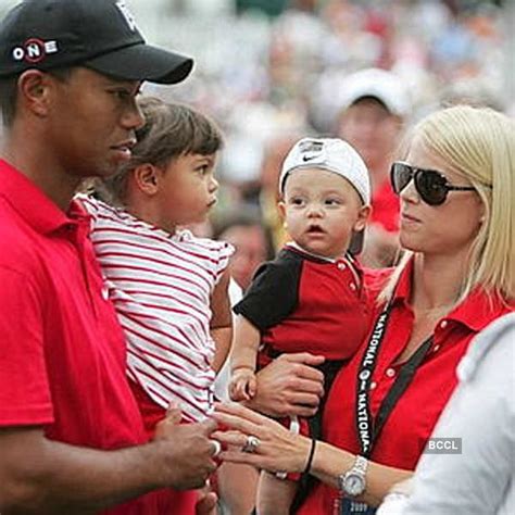 Tiger Woods With His Daughter Sam Alexis Woods And Son Charlie Axel