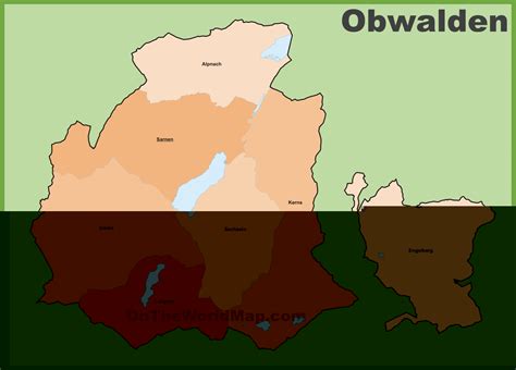 canton  obwalden municipality map