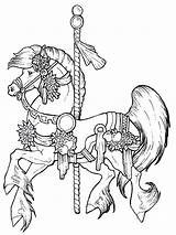 Horse Coloring Pages Christmas Getcolorings Kids Holiday Printable sketch template