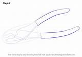 Draw Plier Drawing Step Pliers Tools Handles Tutorials sketch template