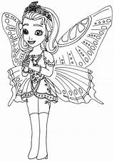 Coloring Sofia First Pages Princess Butterfly Amber Printable Halloween sketch template