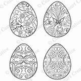 Easter Etsy Color Pretty Coloring Eggs sketch template