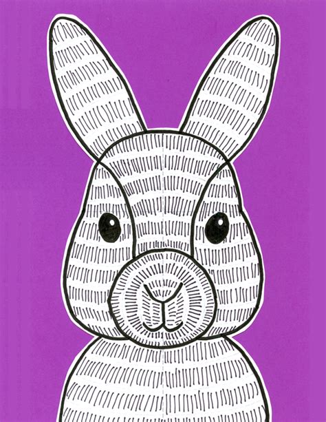 easy   draw  bunny tutorial video bunny coloring page