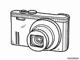 Camera Dslr Drawing Digital Doodle Getdrawings sketch template