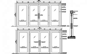 aluminum casement window section detail autocad file cadbull