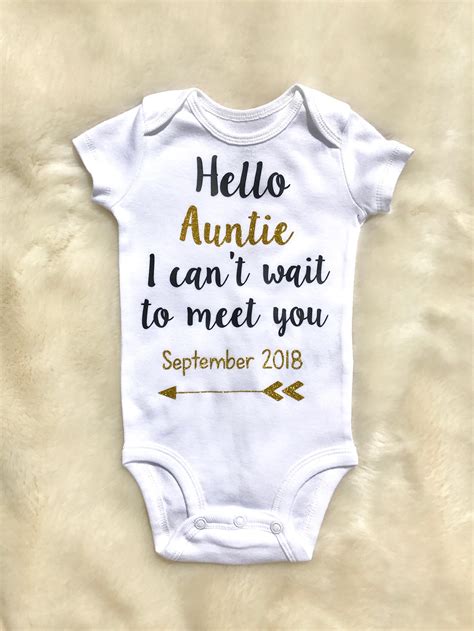 Pregnancy Announcement Aunt Onesie Pregnancy Reveal To Etsy