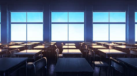 classroom clear sky anime art hd wallpapers desktop  mobile