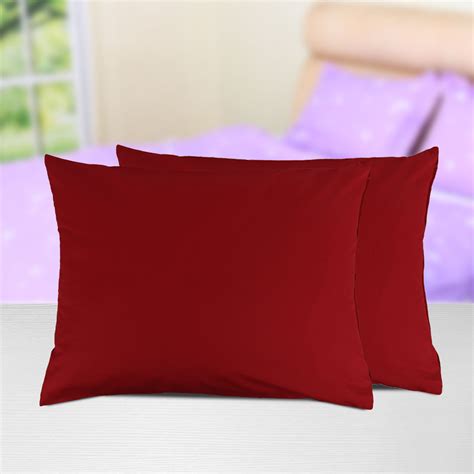 piccocasa  piece zippered cotton pillowcases covers red standard