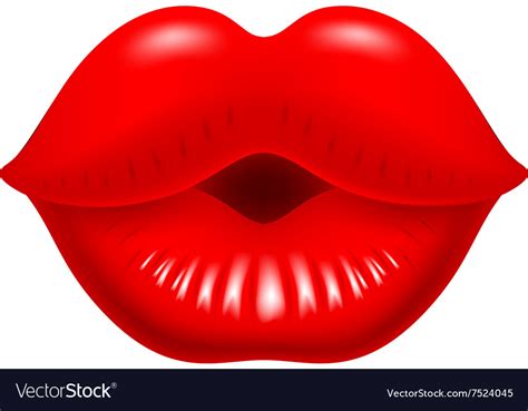 cartoon of female lips isolated royalty free vector image