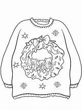 Christmas Sweater Ugly Kersttrui Kerst Foute Kleurplaten Coloring Fun Kids Zo Print Calendar Create sketch template