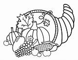 Thanksgiving Coloring Pages Printable November Kids Cornucopia Print Turkey Pdf Preschool Drawing Adults Happy Book Cute Color Educational Food Sheets sketch template