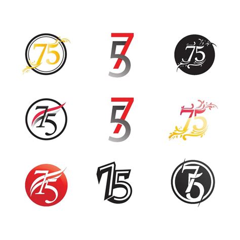 number  icon set logo design vector  vector art  vecteezy