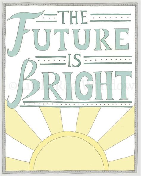 future  bright sunshine typography printable print