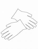 Gloves Coloring Pages Kids sketch template