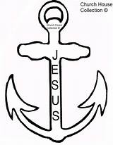 Anchor Jesus Craft Coloring Soul Printable Template School Sunday Kids Church Bible Color Crafts Vbs Churchhousecollection Cut House Collection Version sketch template