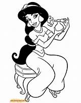 Coloring Aladdin Pages Jasmine Disneyclips Perfume Disneys Exclusive Birijus sketch template