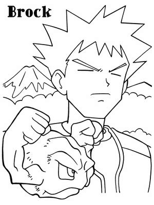 pokemon brock coloring pages pokemon coloring pokemon coloring pages