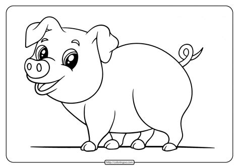printable easy pig coloring pages  kids