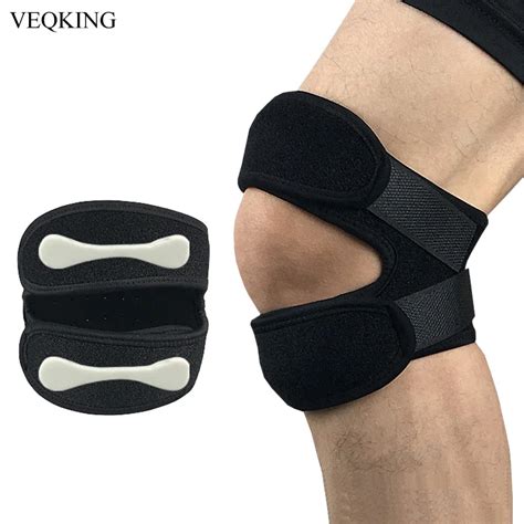 veqking pcs frofessional sports kneepads patella shock absorption protector band  knee brace