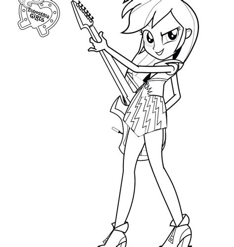 pony equestria girl rainbow dash coloring pages