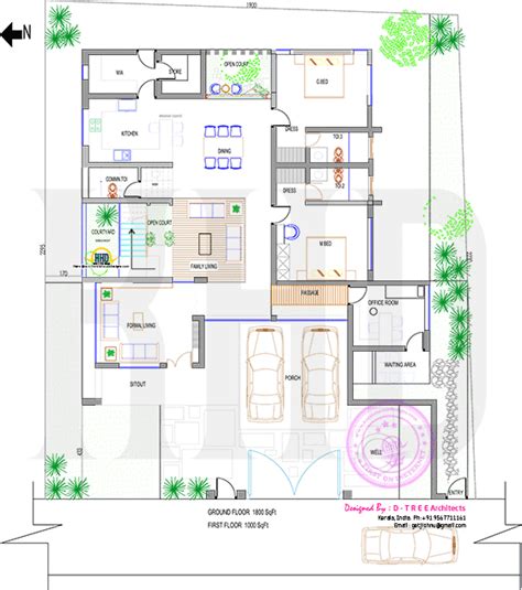 traditional house  modern elements kerala home design  floor plans  houses