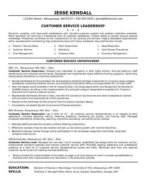 customer service manager cv examples march