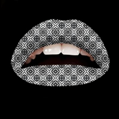 lipstickers zwartwit motief fun en feest