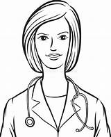 Doctor Drawing Woman Coloring Whiteboard Vector Line Nurse Animation Traveling Salary Illustration Medicine sketch template