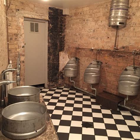 brewery bathroom pub interior tap room bar design