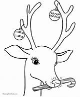 Coloring Christmas Imgs Pages Renne sketch template