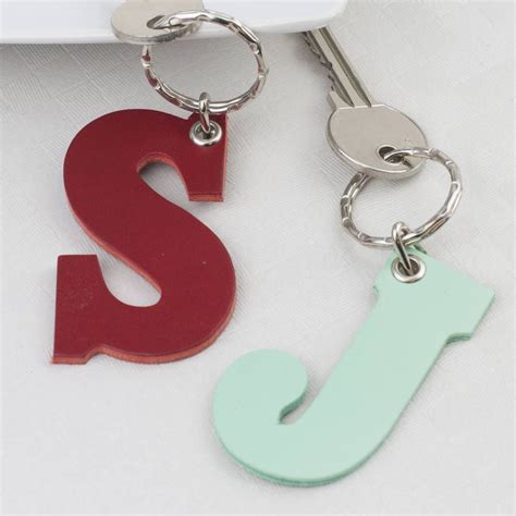 interested   initial key ring   letter key ring