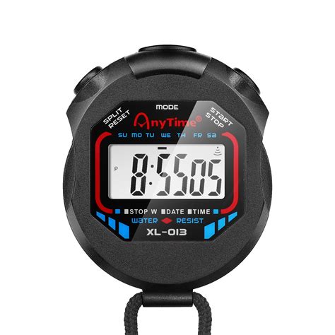 digital stopwatch timer water resistant chronograph  large lcd display alarm clock