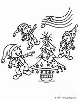 Duendes Lutins Colorear Navidad Weihnachtswichtel Ausmalen Lutin Tanzen Farandole Grupo Hellokids Elfos Coloriages sketch template