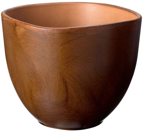 rounded square wood effect plant pot hmm diamm departments