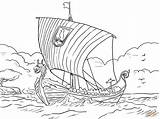 Viking Coloring Pages Longship Ship Printable Vessel Sea Coloriage Drakkar Vikings Drawing sketch template