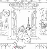 Coloring Travel Pages France Book Adult Books Colouring sketch template