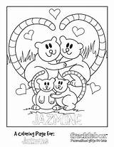 Coloring Pages Valentine Frecklebox Getdrawings Getcolorings Lemurs Loving sketch template
