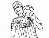Neymar Coloring Pages Messi Cr Colorear Soccer Template Ronaldo sketch template