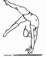 Beam Gymnast Gymnastics sketch template