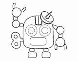 Antenna Robot Coloring Coloringcrew sketch template