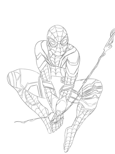 iron spider coloring pages coloring home
