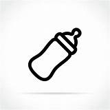 Babyflasche Flasche Silhouette Symbole Grafiken Weißem Hintergrund Clipground sketch template