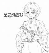 Zenitsu Demon Slayer Hinaki sketch template