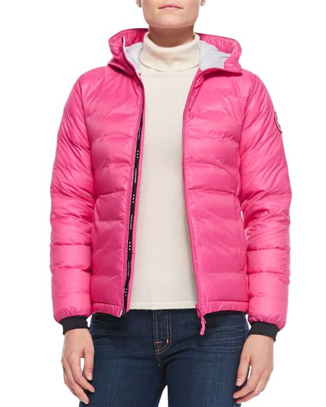 Canada Goose Pink Camp Hooded Puffer Jacket Lyst