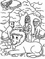 Daniel Lions Coloring Darius sketch template