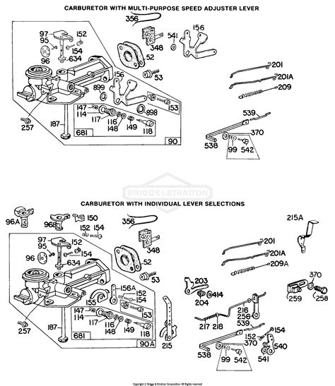 briggs  stratton    parts diagram  carburetor assy