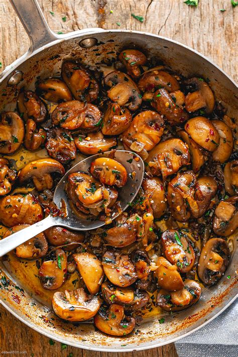 garlic butter mushrooms recipe   cook mushrooms eatwell