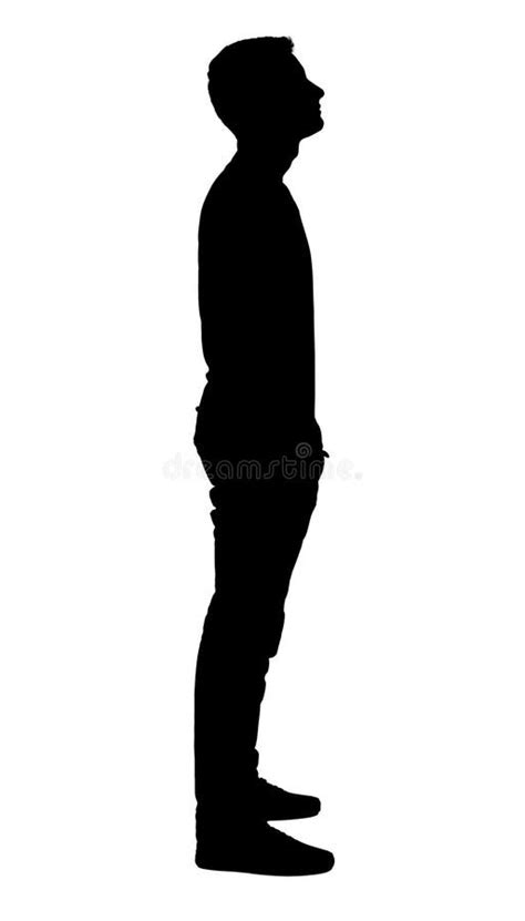 standing boy  silhouette stock illustration illustration  shape
